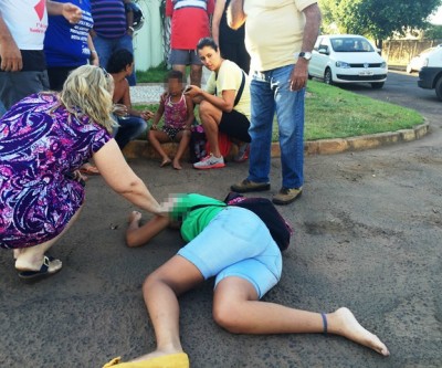 Criança de 4 anos fica ferida em acidente no bairro Santos Dumont 