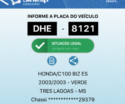 PM registra furto de moto na  noite desta segunda feira em Três Lagoas 