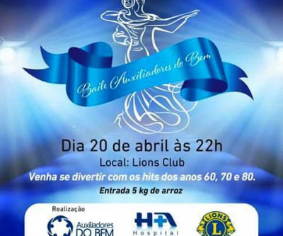 Baile Beneficente acontece nesta quarta-feira no Lions Clube 