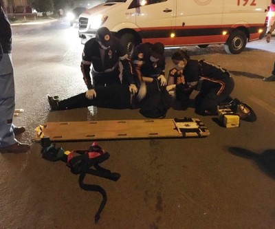 Acidente no cruzamento de avenidas em Três Lagoas deixa ciclista ferido