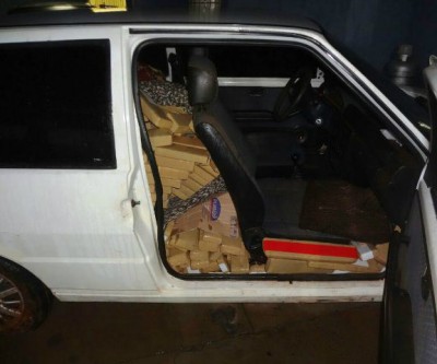 PRF aprende 580 KG de maconha e detém condutor de carro 