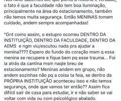 Polícia Civil investiga suposto estupro em faculdade e notícia pode ser boato