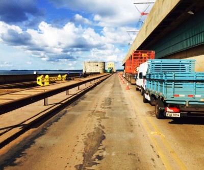 Obras na ponte entre MS/SP atrasam em mais de 20 minutos viagem de motoristas