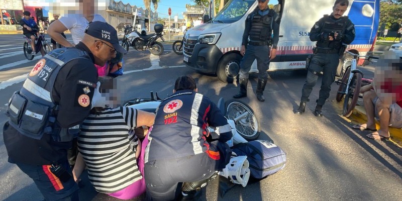 Adolescente causa acidente e deixa motociclista com ferimentos graves