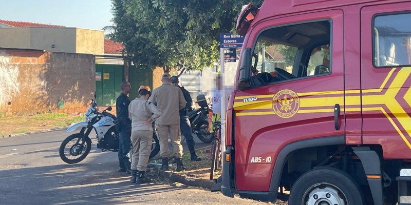 Em Três Lagoas, motorista invade preferencial, atinge ciclista e diz que ela estava “rápida demais” em sua Caloi Poti