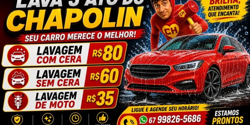 AINDA DÁ TEMPO DE DEIXAR O CARRO LIMPINHO NESTE DOMINGO!