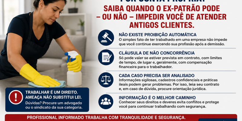   Saiu da empresa e quer trabalhar por conta própria? Saiba quando o ex-patrão pode ou não impedir você de atender antigos clientes