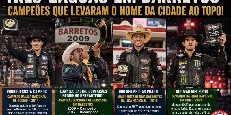 TRÊS LAGOAS NA ARENA DE BARRETOS: Cidade já teve campeão nos touros e até bicampeão nacional no berrante