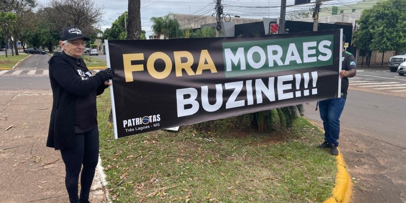 VEJA O VÍDEO: Três Lagoas também registra manifestação contra Alexandre de Moraes neste 7 de Setembro