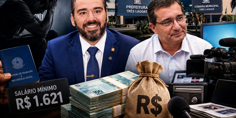 Enquanto trabalhador recebe R$ 1.621 ao mês, Prefeitura e Câmara de Três Lagoas gastaram quase R$ 10 milhões em publicidade