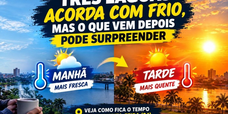 Três Lagoas acorda com tempo fresco, mas o que vem depois no período da tarde? Veja a previsão