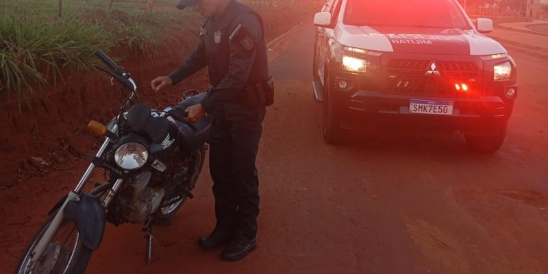   Furto não durou nem um dia: PM recupera moto furtada em Três Lagoas poucas horas depois do crime