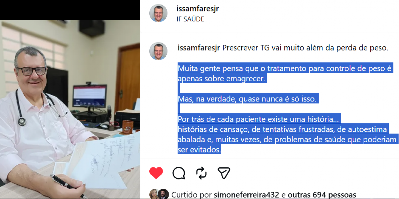 Dr. Isam Fares Júnior: exemplo de humanidade, respeito e compromisso com a população de Três Lagoas