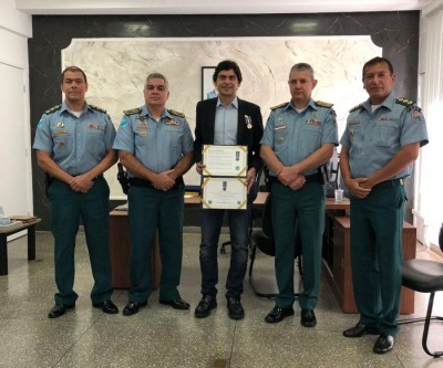 Vice-Prefeito recebe homenagem do comando da PMMS “ Medalha Tiradentes”