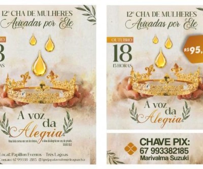 Chá de Mulheres “Avivadas por Ele” celebra a fé e a alegria em Três Lagoas
