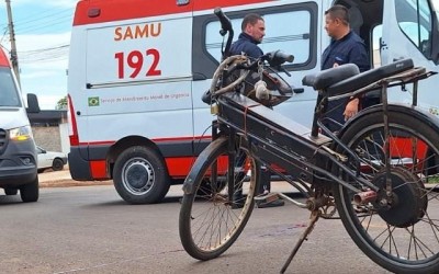 Idosa fica desacordada após se acidentar com bicicleta elétrica em Três Lagoas