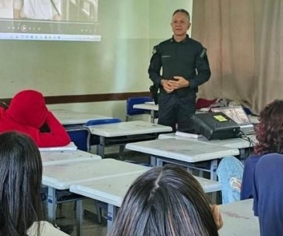 PM realiza palestras de orientação e conscientização contra às pessoas idosas em escola de Três Lagoas