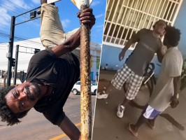 Saci não corre da briga: Mesmo com uma perna só, dá um couro em homem na frente de conveniência em Três Lagoas; vídeo viraliza