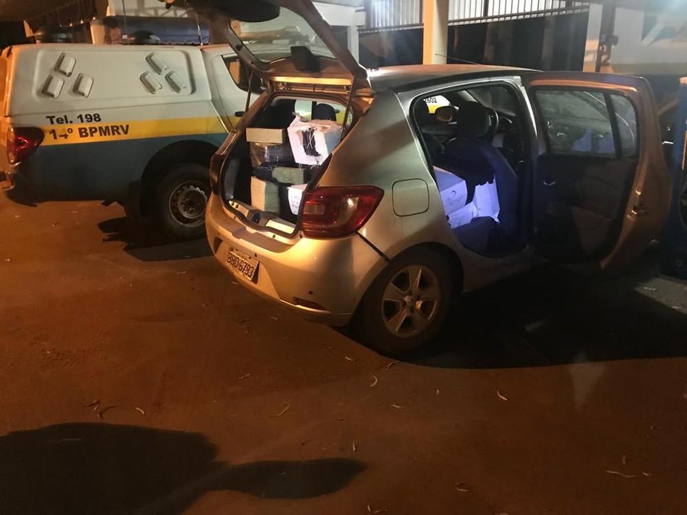 Carro roubado em Curitiba é recuperado em rodovia de MS com 471 quilos de maconha