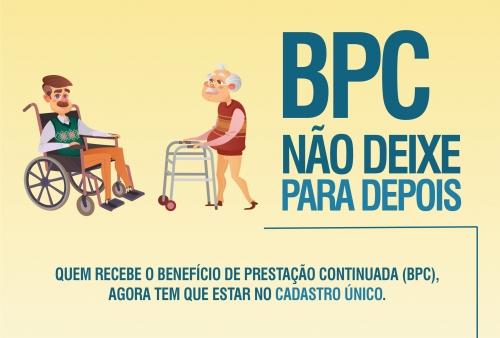 Pessoas idosas e deficientes que recebem o BPC devem manter atualizado o Cadastro Único Pessoas idosas e deficientes que recebem o BPC devem manter atualizado o Cadastro Único