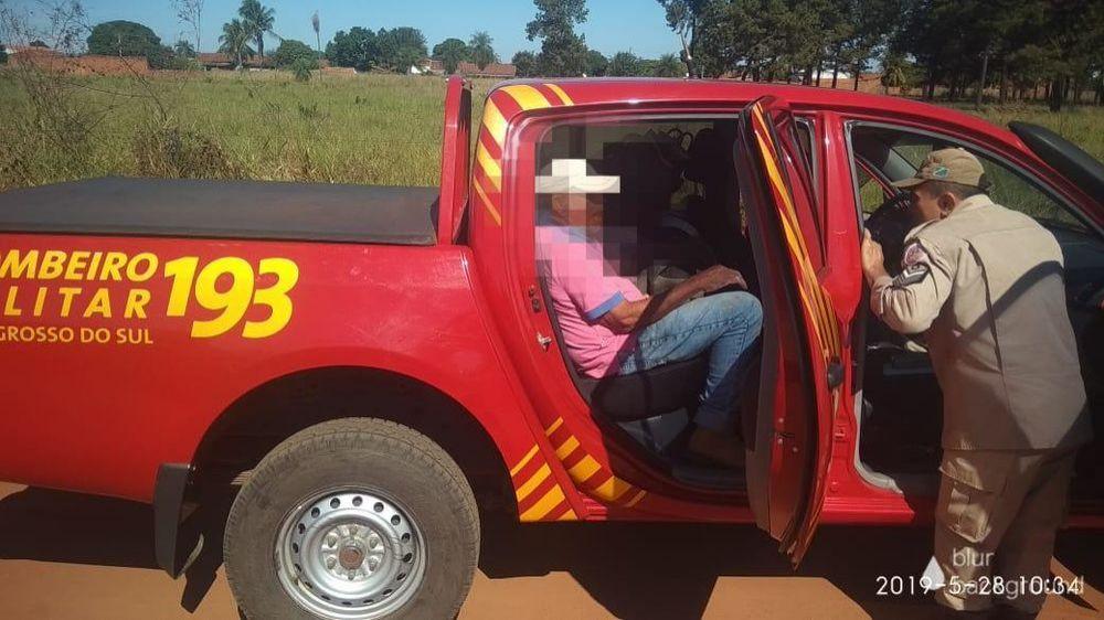 Idoso desaparecido é resgatado pelos bombeiros de Três Lagoas