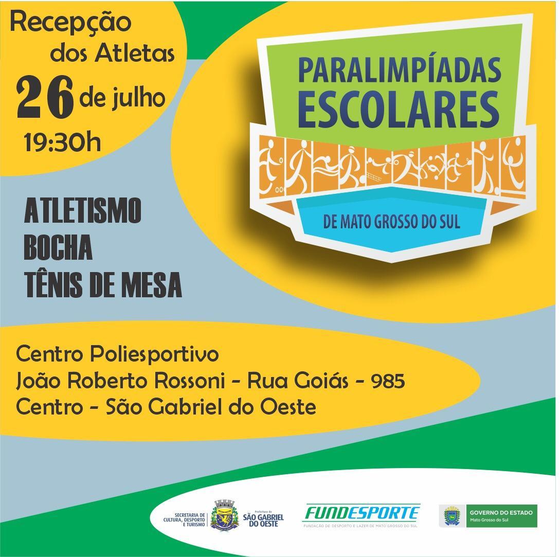 Paratletas de Três Lagoas vão disputar campeonato estadual em São Gabriel do Oeste Paratletas de Três Lagoas vão disputar campeonato estadual em São Gabriel do Oeste
