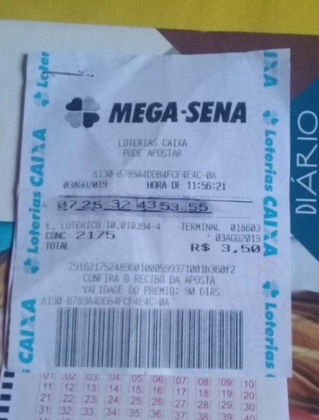 Mulher que queria ajudar família faz falsificação em bilhete e tenta retirar prêmio da Mega Sena em lotérica