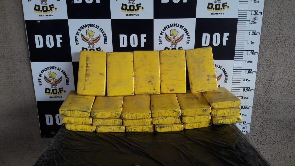Paraguaios são presos com 24,7 quilos de cloridrato de cocaína em MS