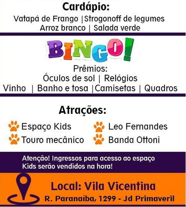 Almoço com bingo beneficente será realizado neste domingo (15) em prol da Associação Protetoras Três Lagoas