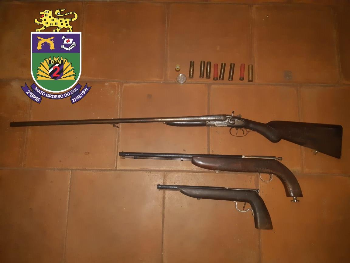 Homem é preso por estar em posse de armas de fogo no Nossa Senhora Aparecida 