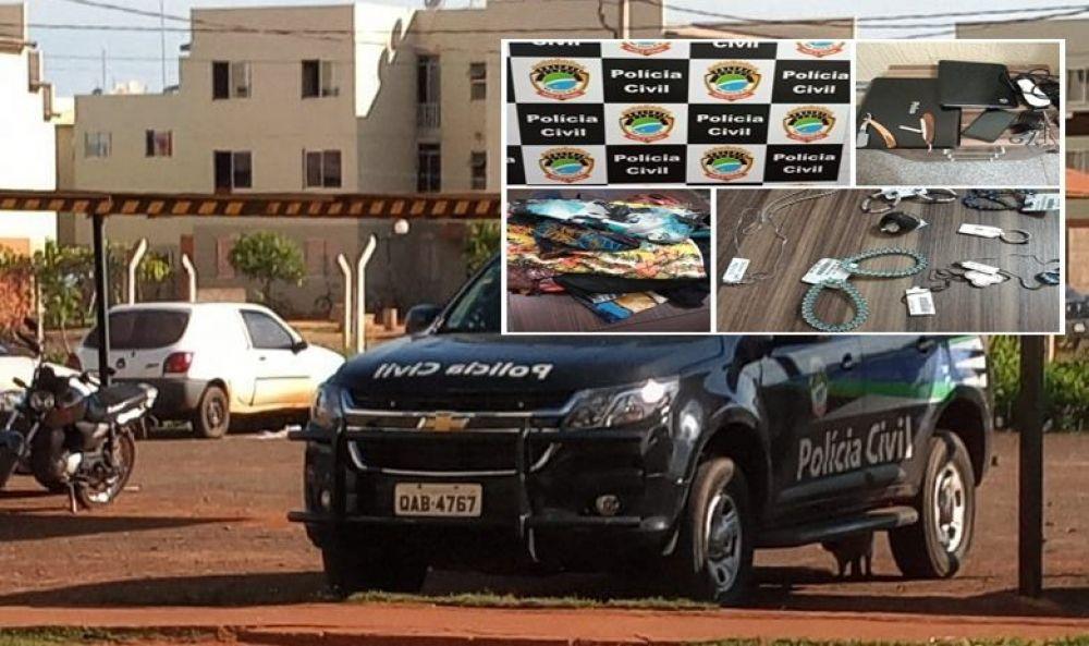 Produtos furtados no comércio de Três Lagoas são encontrados no Residencial Orestinho Produtos furtados no comércio de Três Lagoas são encontrados no Residencial Orestinho