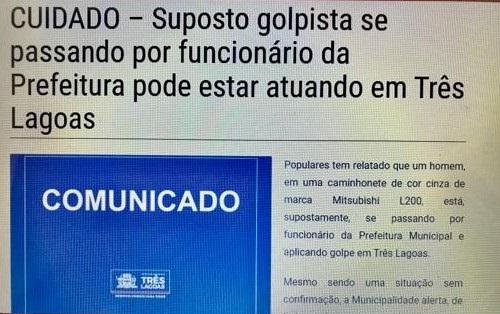 TL Notícias se pronuncia sobre caso do suposto golpista que se passa por funcionário da prefeitura TL Notícias se pronuncia sobre caso do suposto golpista que se passa por funcionário da prefeitura