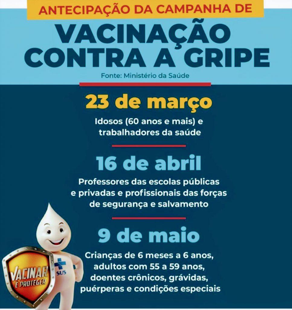 Idosos e trabalhadores da Saúde serão os primeiros a ser imunizados com a vacina da Gripe Idosos e trabalhadores da Saúde serão os primeiros a ser imunizados com a vacina da Gripe