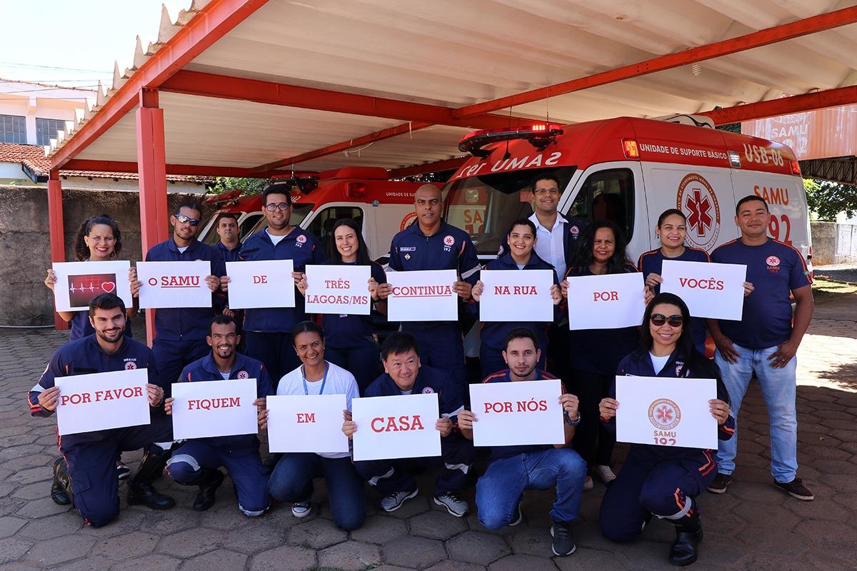 SAMU de Três Lagoas adere à campanha “Fique em Casa”