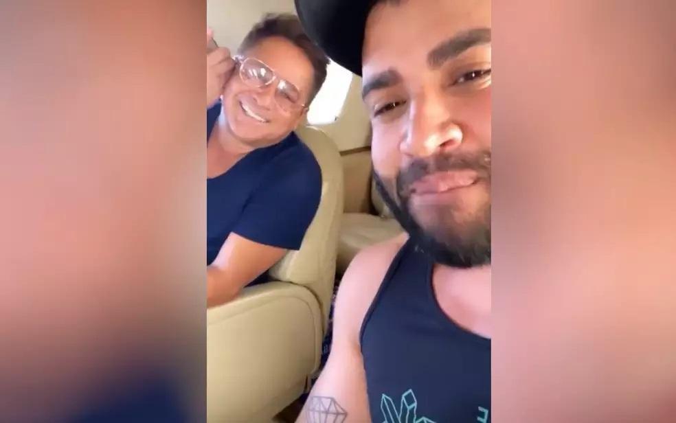 A caminho do Pantanal, jato com Gusttavo Lima e Leonardo faz pouco de emergência A caminho do Pantanal, jato com Gusttavo Lima e Leonardo faz pouco de emergência