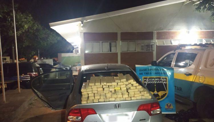 Polícia Rodoviária de Três Lagoas apreende mais de 70 Kg de maconha na região de Brasilândia 