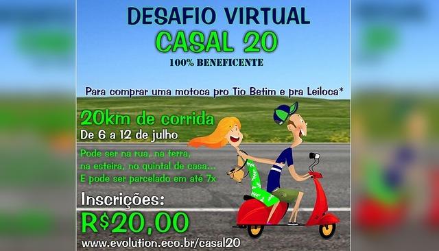 Desafio de corrida online busca comprar motocicleta para casal que teve veículo furtado Desafio de corrida online busca comprar motocicleta para casal que teve veículo furtado