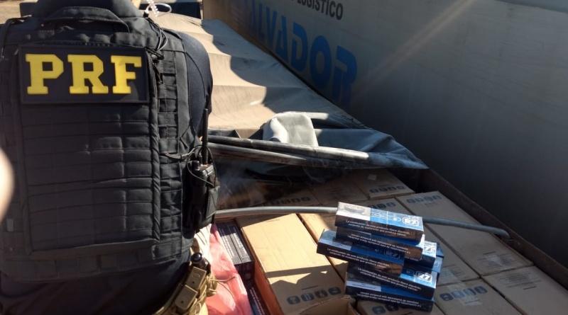 Cerca de 400 mil maços de cigarros são apreendidos pela PRF na BR-262