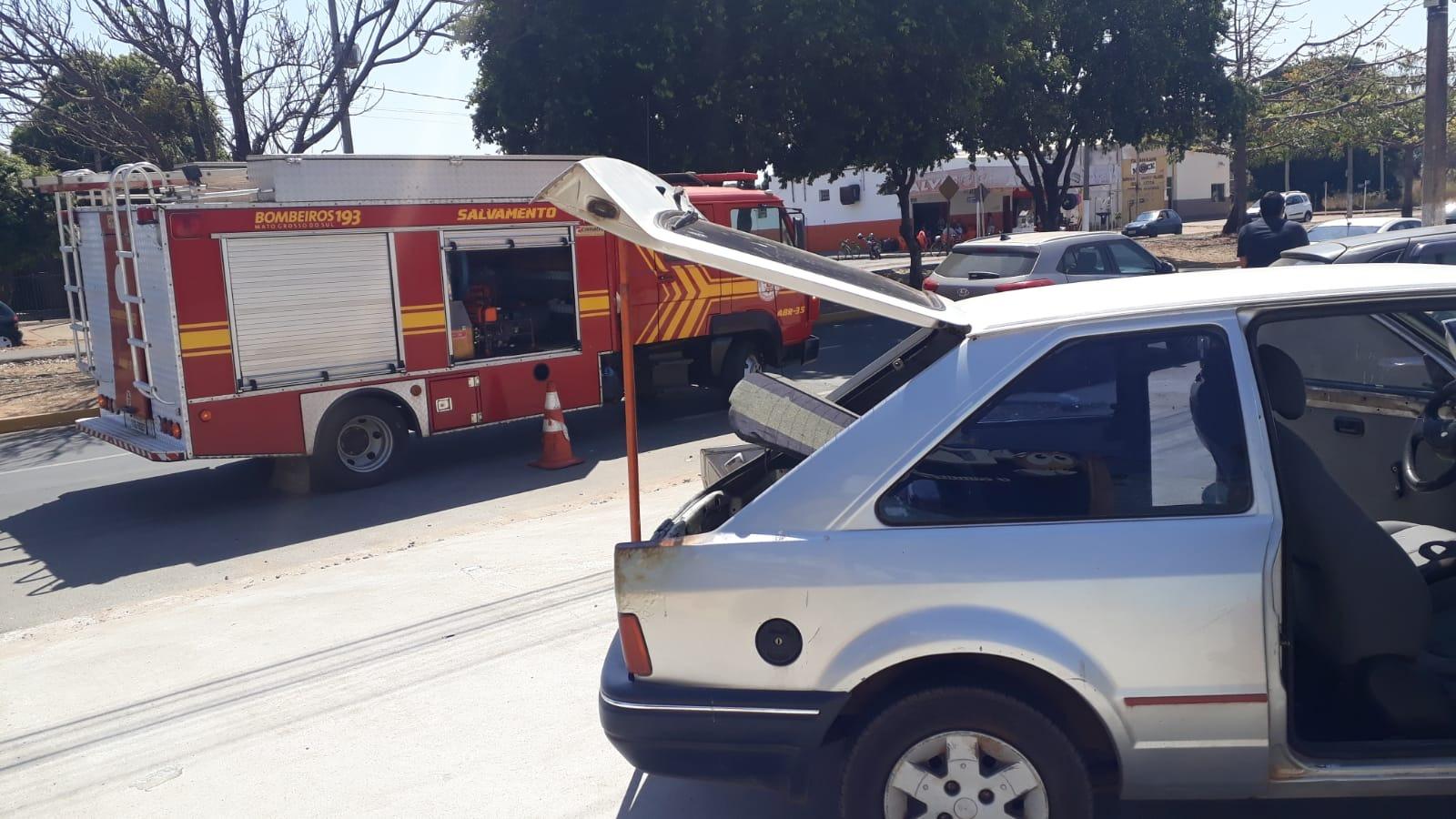 Incidente com Ford Escort que "pegou fogo" não teve feridos Incidente com Ford Escort que