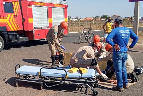 Acidente na região do Shopping mobiliza equipes do Corpo de Bombeiros
