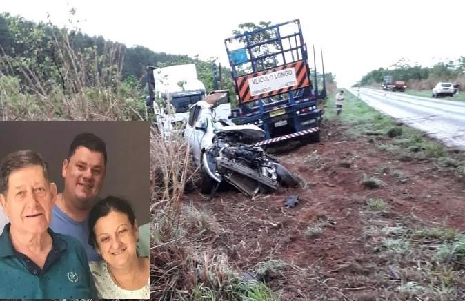 Colisão entre carro e carreta na BR-262 matou empresário, mulher e filho Colisão entre carro e carreta na BR-262 matou empresário, mulher e filho