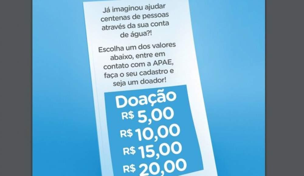 Ajude a APAE de Três Lagoas, faça sua doação através do Projeto Água Ajude a APAE de Três Lagoas, faça sua doação através do Projeto Água