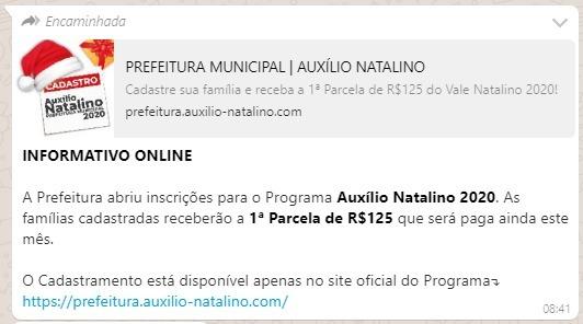 Prefeitura de Três Lagoas desmente notícia sobre abertura de Programa de Auxílio Natalino 2020 Prefeitura de Três Lagoas desmente notícia sobre abertura de Programa de Auxílio Natalino 2020