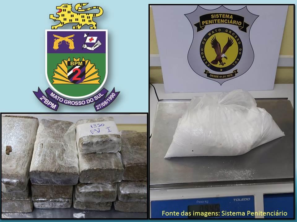 Tiros são dados pela PM em presídio para evitar entrada de cocaína e maconha arremessados por muralha 
