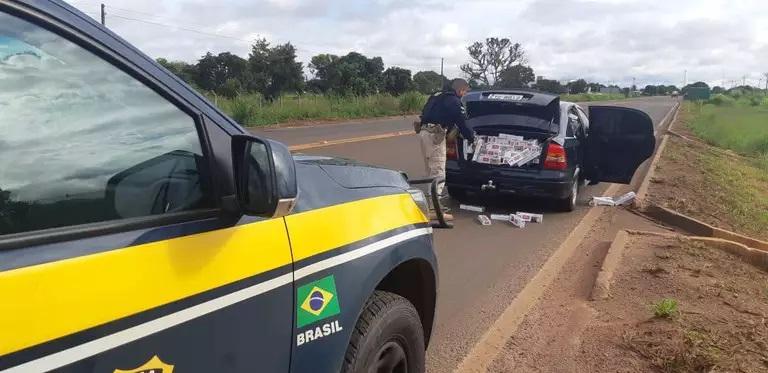 PRF apreende cigarros contrabandeados que iriam ser entregues em Três Lagoas PRF apreende cigarros contrabandeados que iriam ser entregues em Três Lagoas