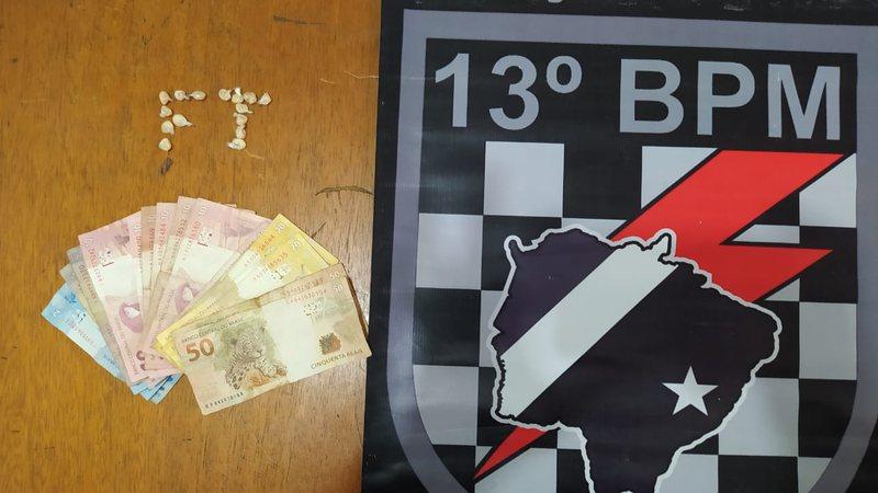 Autor de tráfico de drogas é preso pela Polícia Militar em Paranaíba
