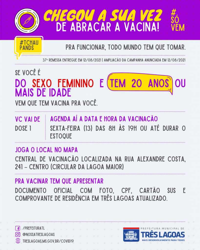 COVID-19 – TL anuncia vacinação para mulheres com 20 anos ou mais de idade