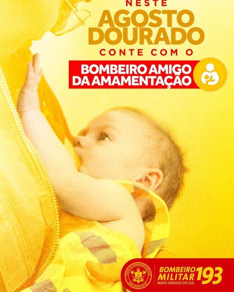 Bombeiro amigo da amamentação