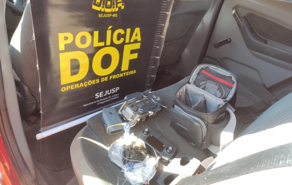 Drone, drogas e celulares são apreendidos pelo DOF antes de chegarem aos internos da PED