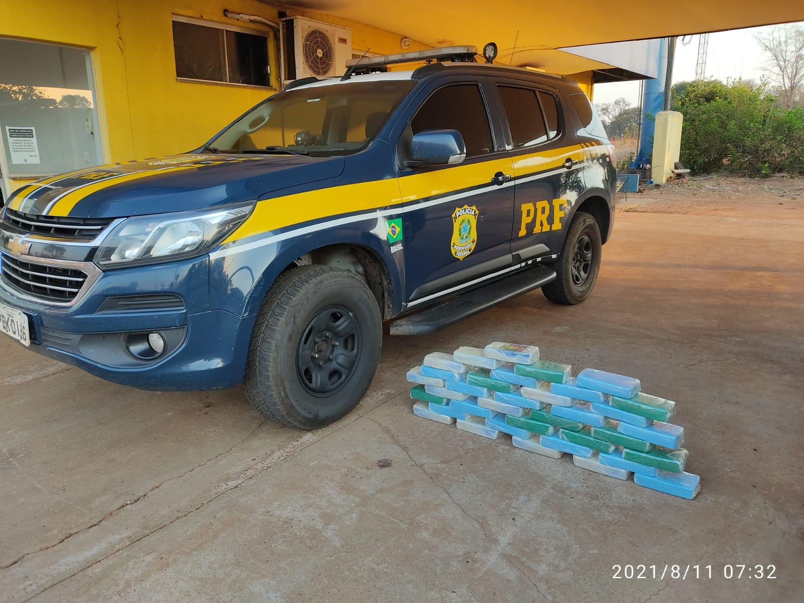 PRF apreende 36 Kg de pasta base de cocaína em Água Clara (MS)